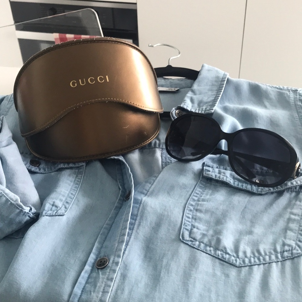Gucci Sunglasses with Gold detail